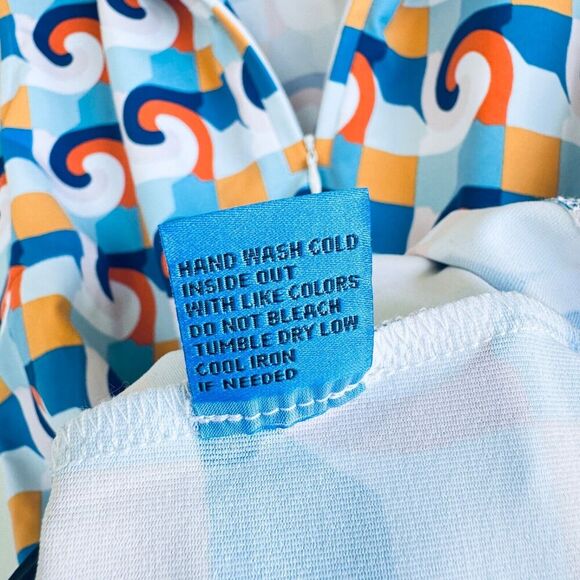 J. McLaughlin Tank Top Women Large Bedford Blue Coral Pickleball Golf Summer - Picture 8 of 8